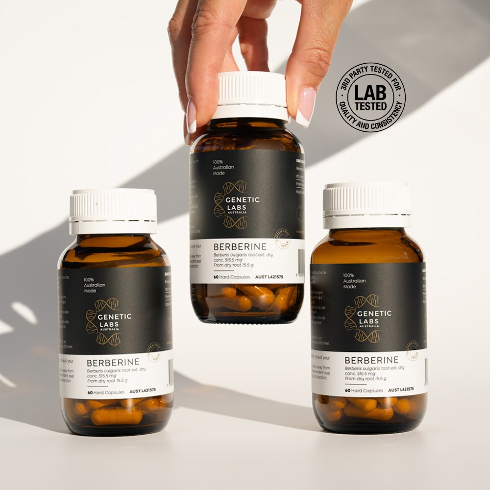 3 Month Supply of Berberine Supplements | 180 x 500mg | Antioxidant | Australian Made