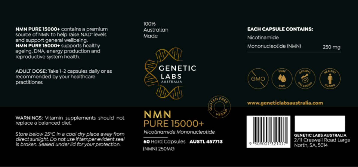 NMN Supplement (3 Month Supply) | Purest Laboratory Grade | 180 x 250mg | NAD Booster