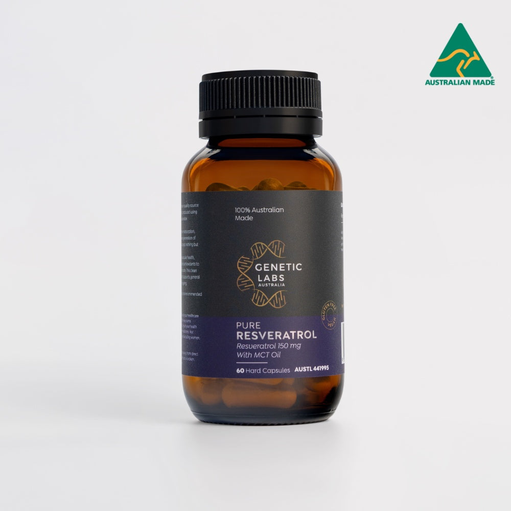 Complément de resvératrol avec huile MCT | Fabriqué en Australie | 60 x 150 mg