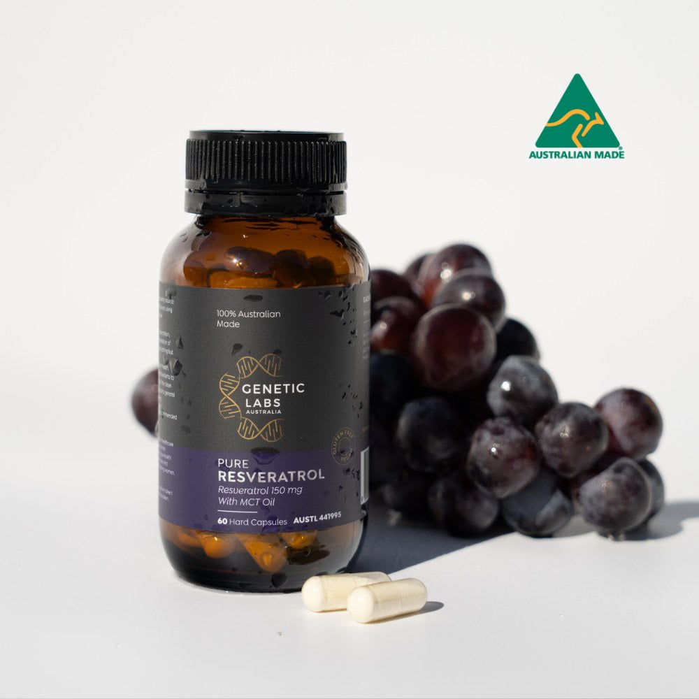 Resveratrol Supplement (3 Month Supply) with MCT Oil | Australian Made | 180 x 150mg