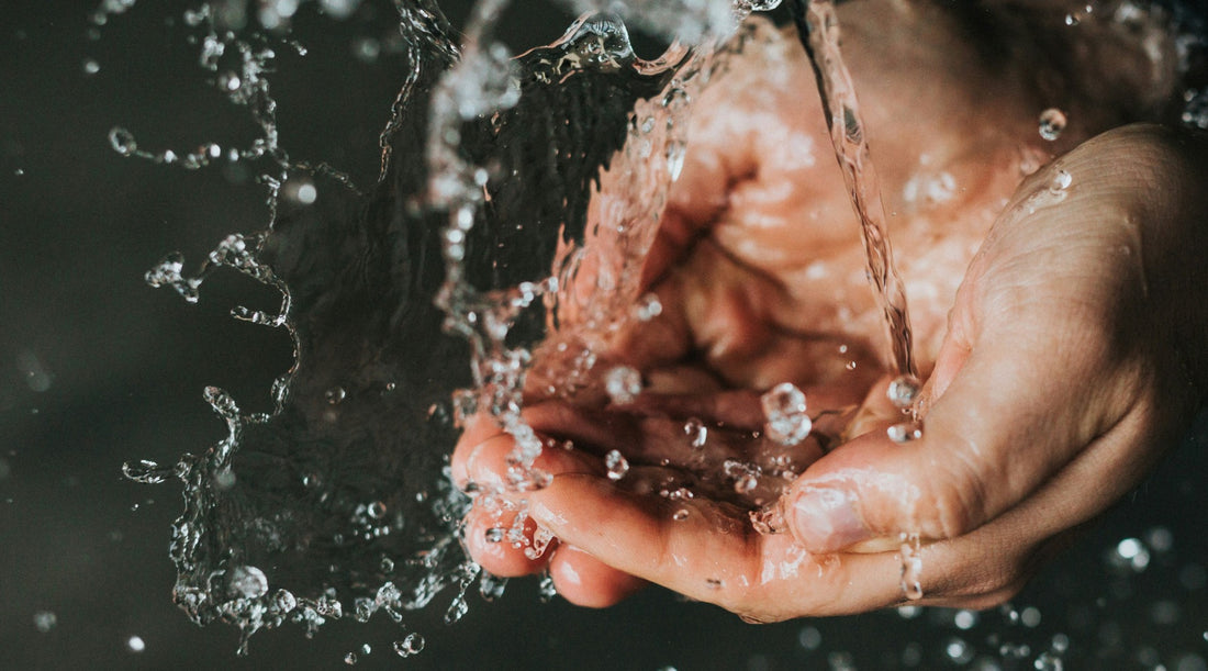 Hands water splash