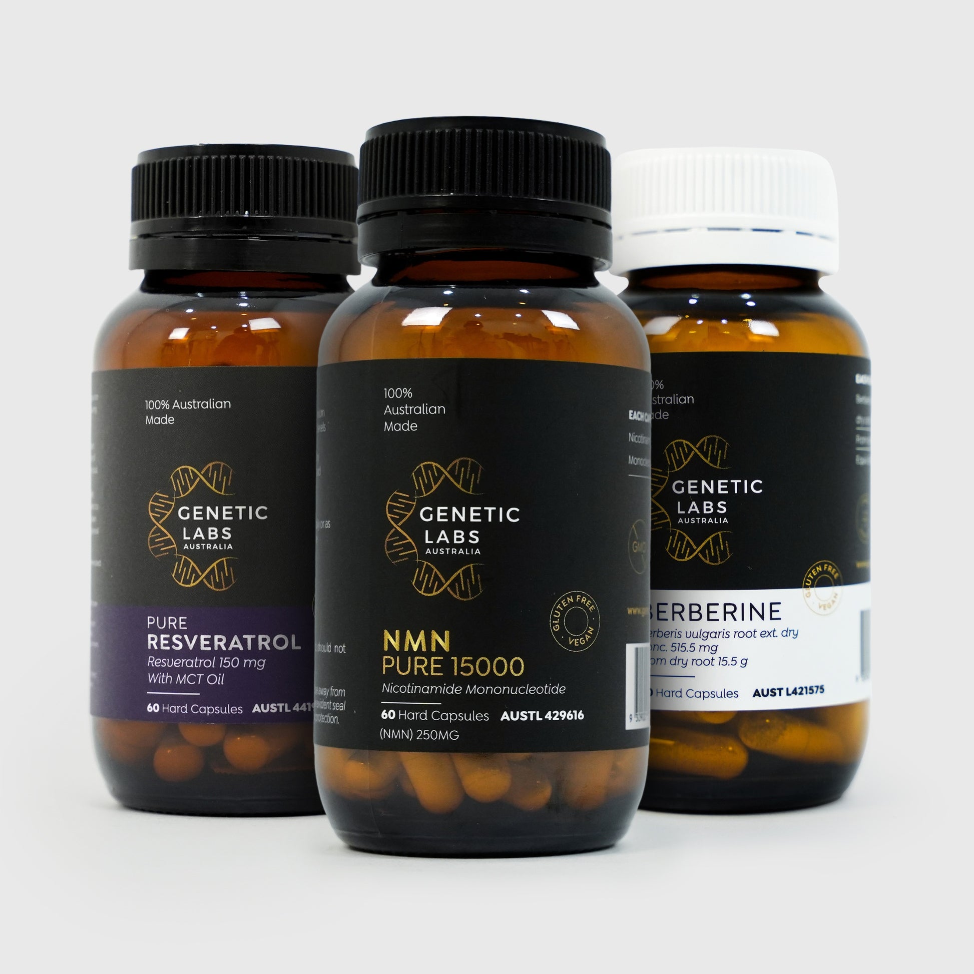 NMN, Trans-Resveratrol & Berberine | Longevity Pack