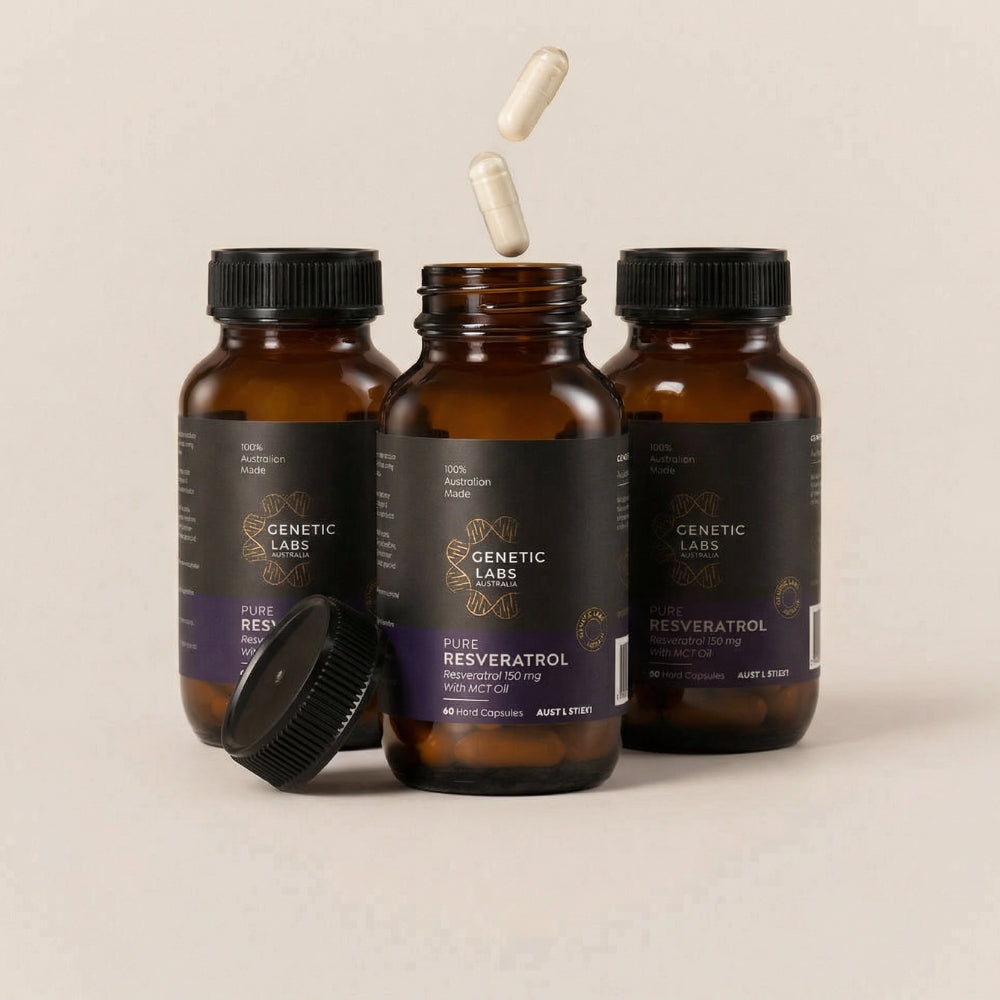 Resveratrol Supplement (3 Month Supply) with MCT Oil | Australian Made | 180 x 150mg