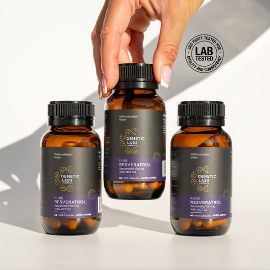 Resveratrol Supplement (3 Month Supply) with MCT Oil | Australian Made | 180 x 150mg